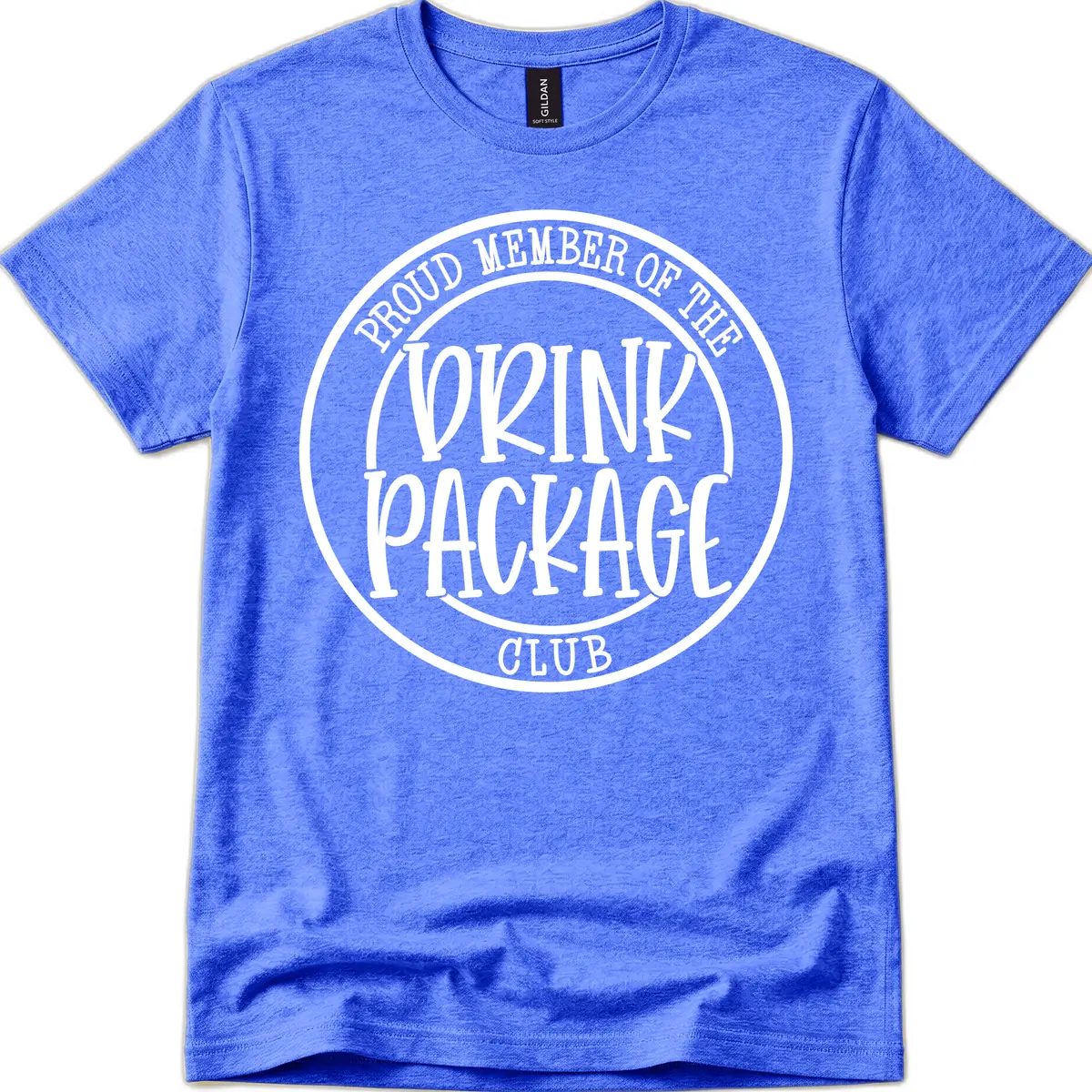 Proud Member Of The Drink Package Club T-Shirt in Heather Royal