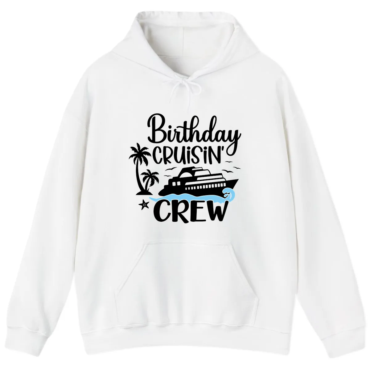 Birthday Cruisin' Crew Hoodie in White