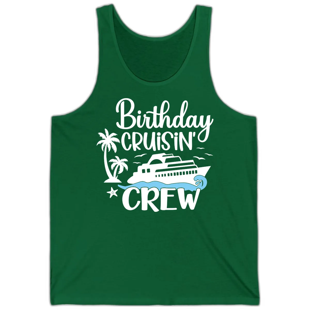 Birthday Cruisin' Crew Tank in Kelly