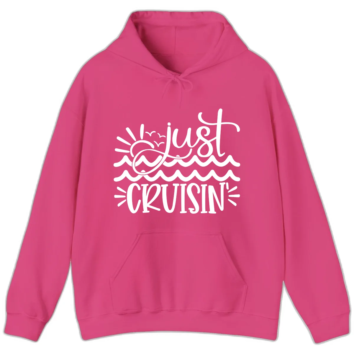 Just Cruisin' Hoodie in Heliconia