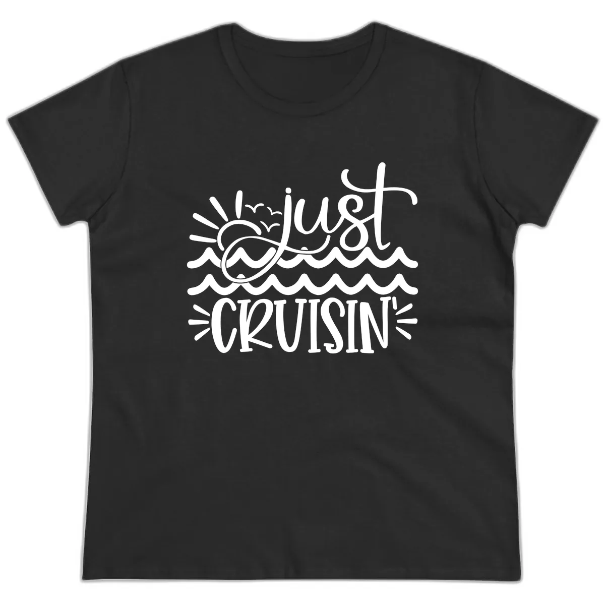 Just Cruisin' Ladies Tee in Black