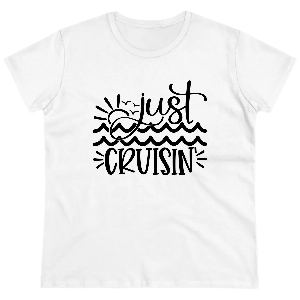 Just Cruisin' Ladies Tee in White