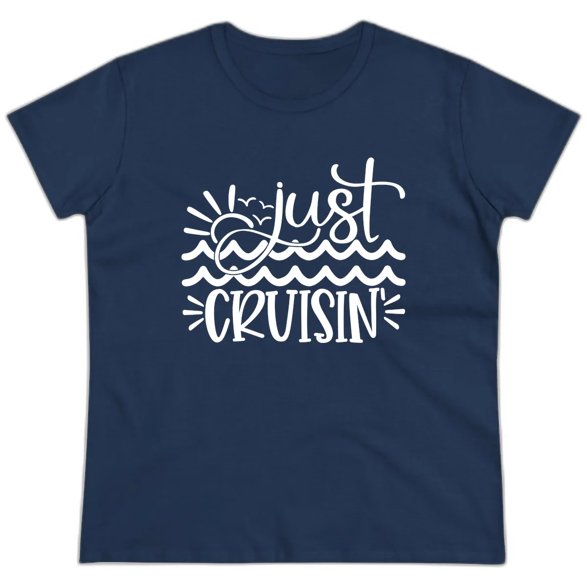 Just Cruisin' Ladies Tee in Navy