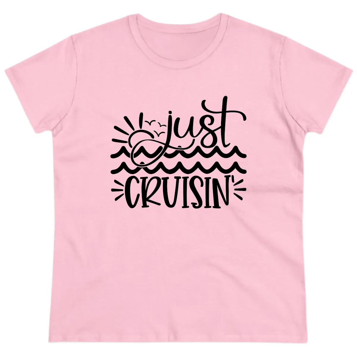 Just Cruisin' Ladies Tee in Light Pink