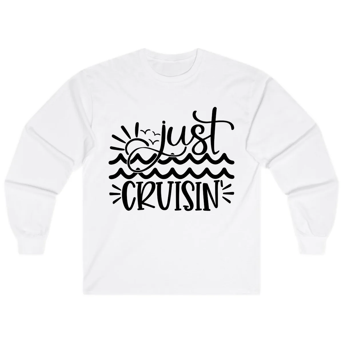 Just Cruisin' Long Sleeve in White