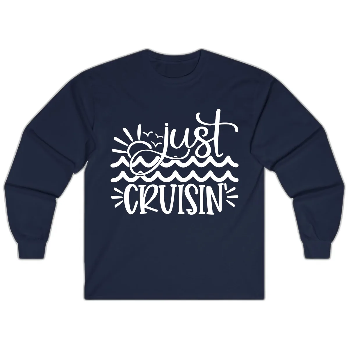 Just Cruisin' Long Sleeve in Navy