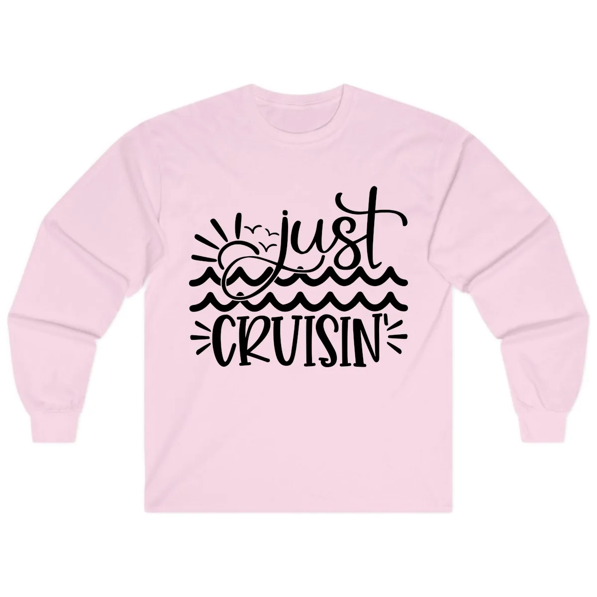 Just Cruisin' Long Sleeve in Light Pink