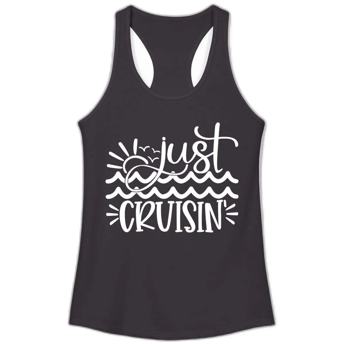 Just Cruisin' Ladies Tank in Black