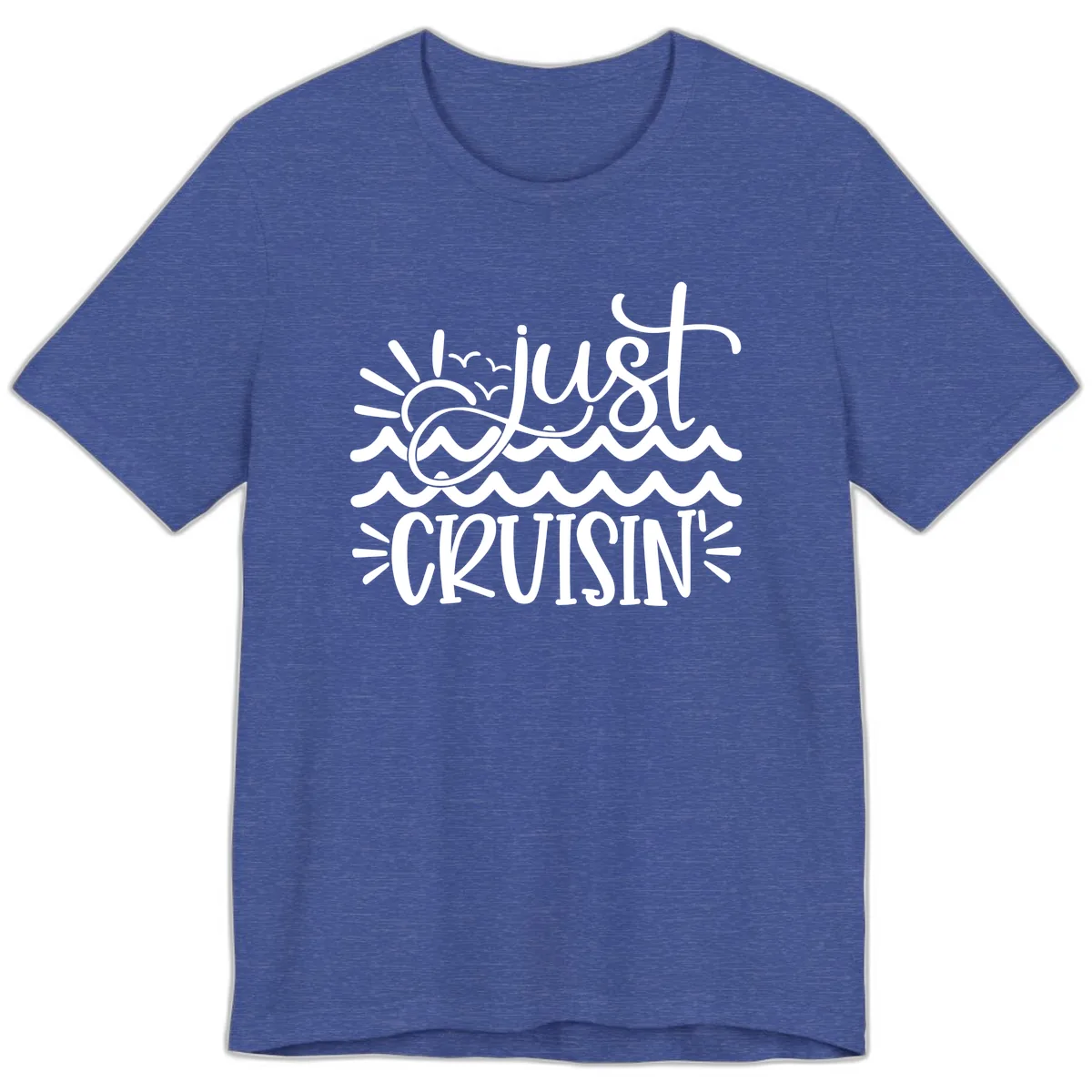 Just Cruisin' Premium T-Shirt in Heather True Royal