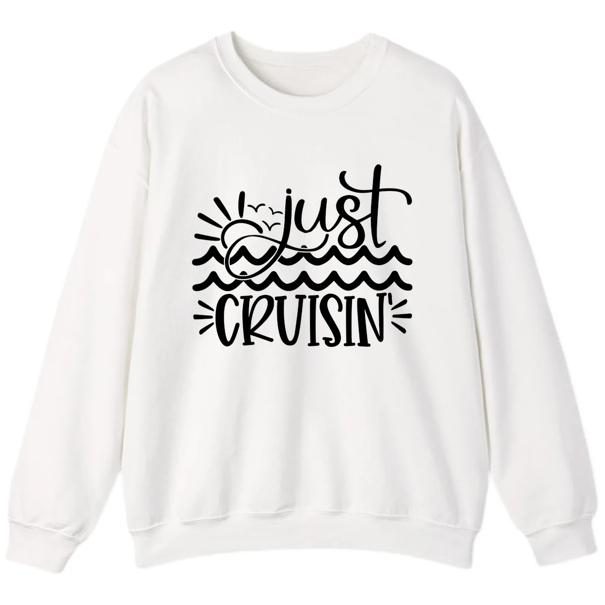 Just Cruisin' Sweatshirt in White