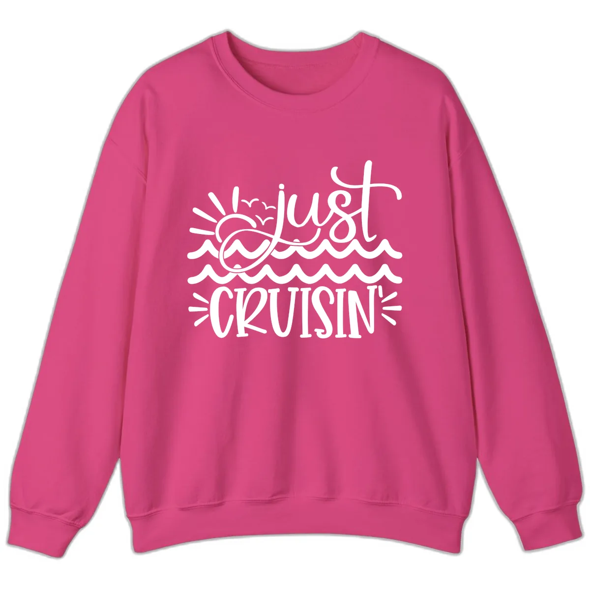 Just Cruisin' Sweatshirt in Heliconia