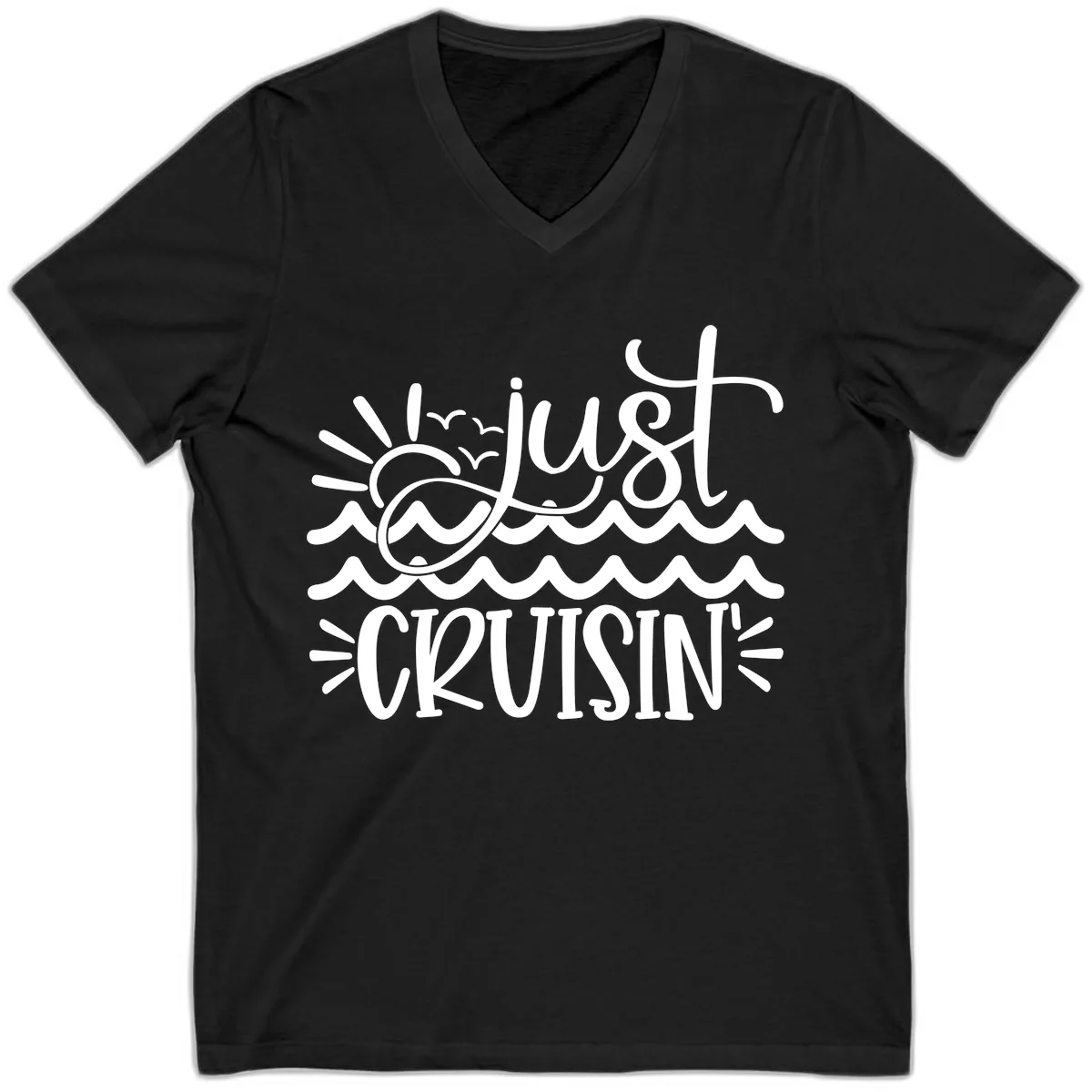 Just Cruisin' V-Neck in Black