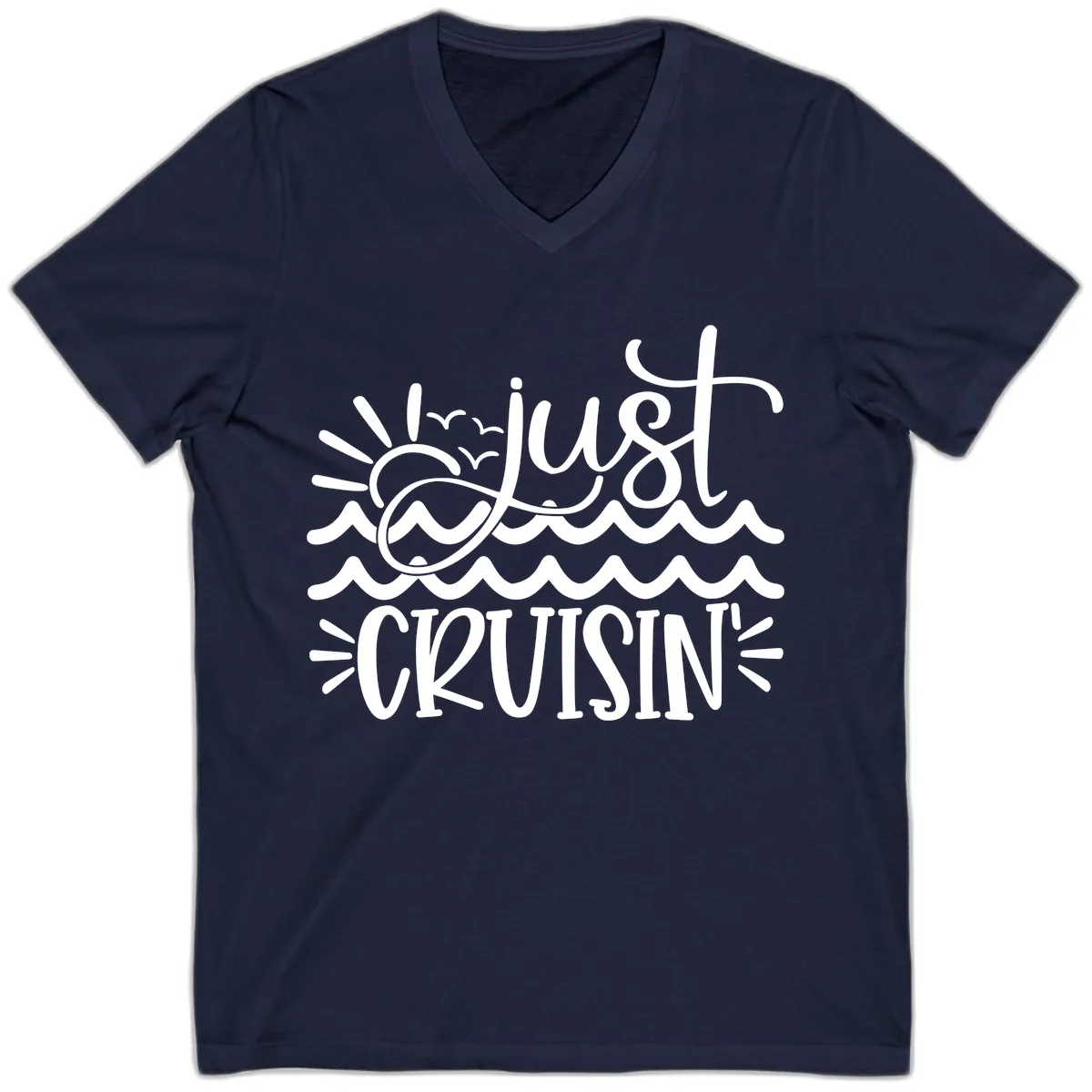 Just Cruisin' V-Neck in Navy