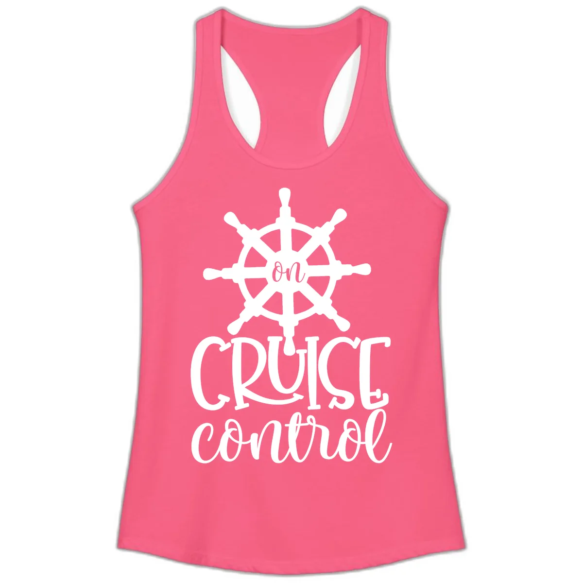 On Cruise Control Ladies Tank in Solid Hot Pink
