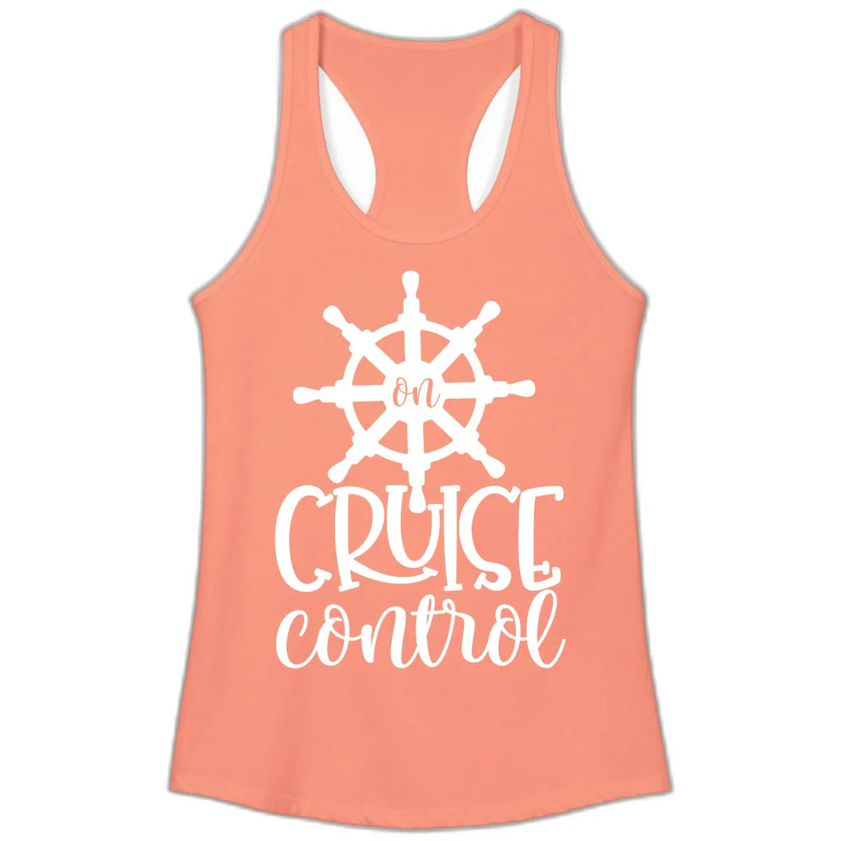 On Cruise Control Ladies Tank in Solid Light Orange