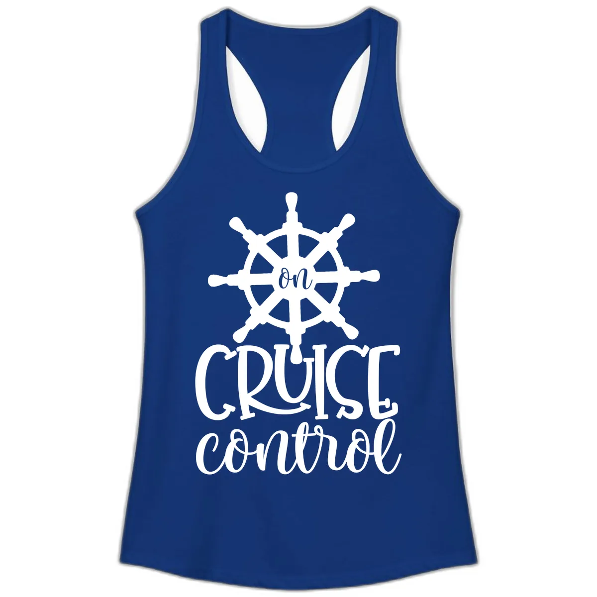 On Cruise Control Ladies Tank in Solid Royal