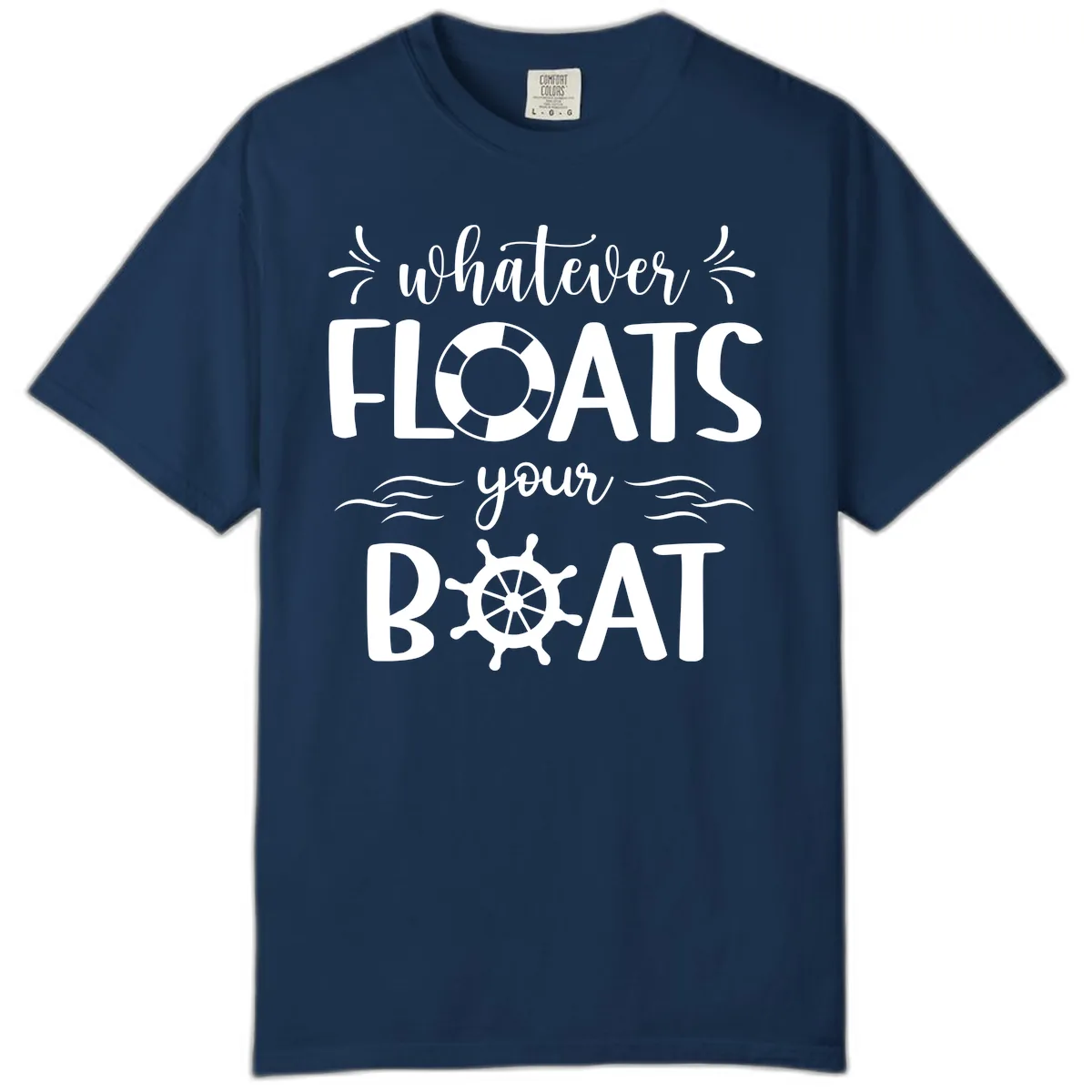 Whatever Floats Your Boat Comfort Color in Navy