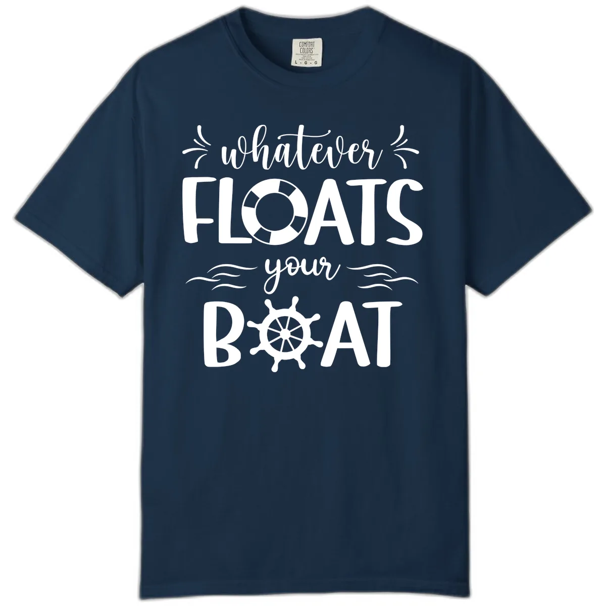 Whatever Floats Your Boat Comfort Color in True Navy