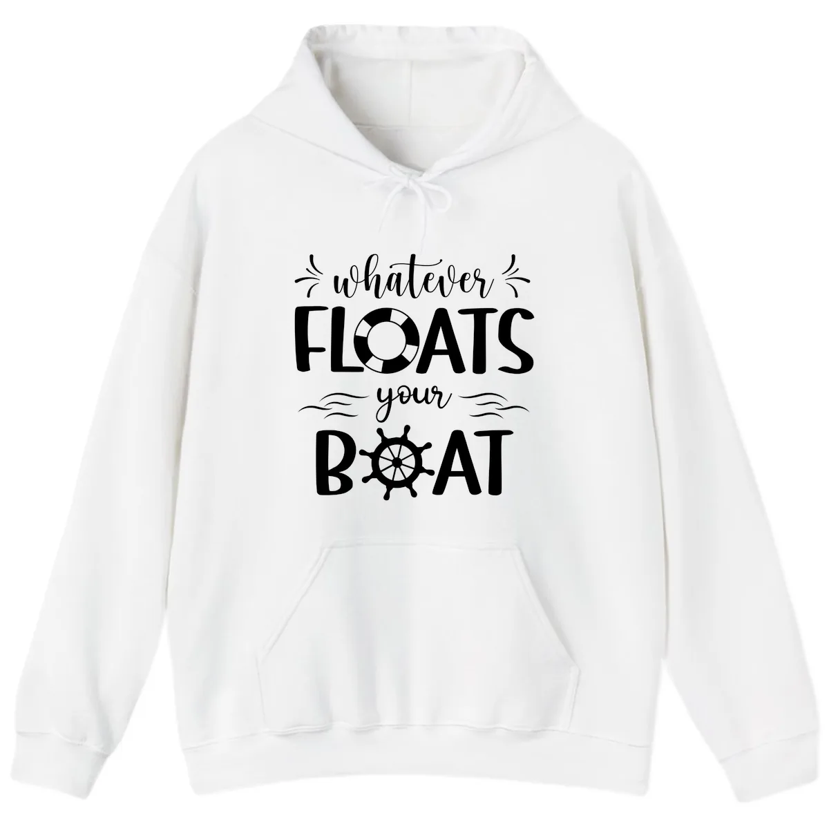 Whatever Floats Your Boat Hoodie in White