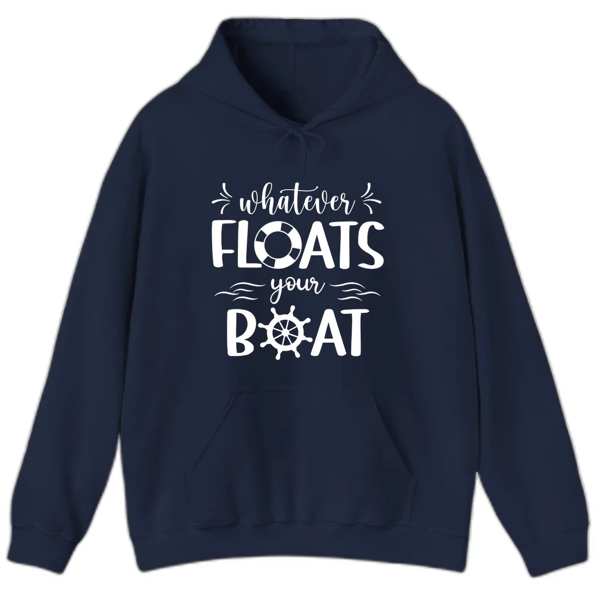 Whatever Floats Your Boat Hoodie in Navy
