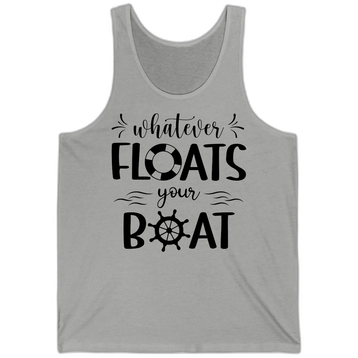 Whatever Floats Your Boat Tank in Athletic Heather