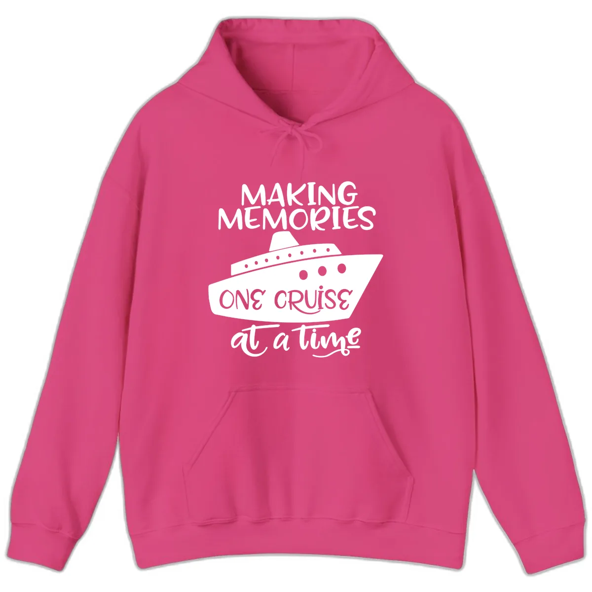 Making Memories One Cruise At A Time Hoodie in Heliconia
