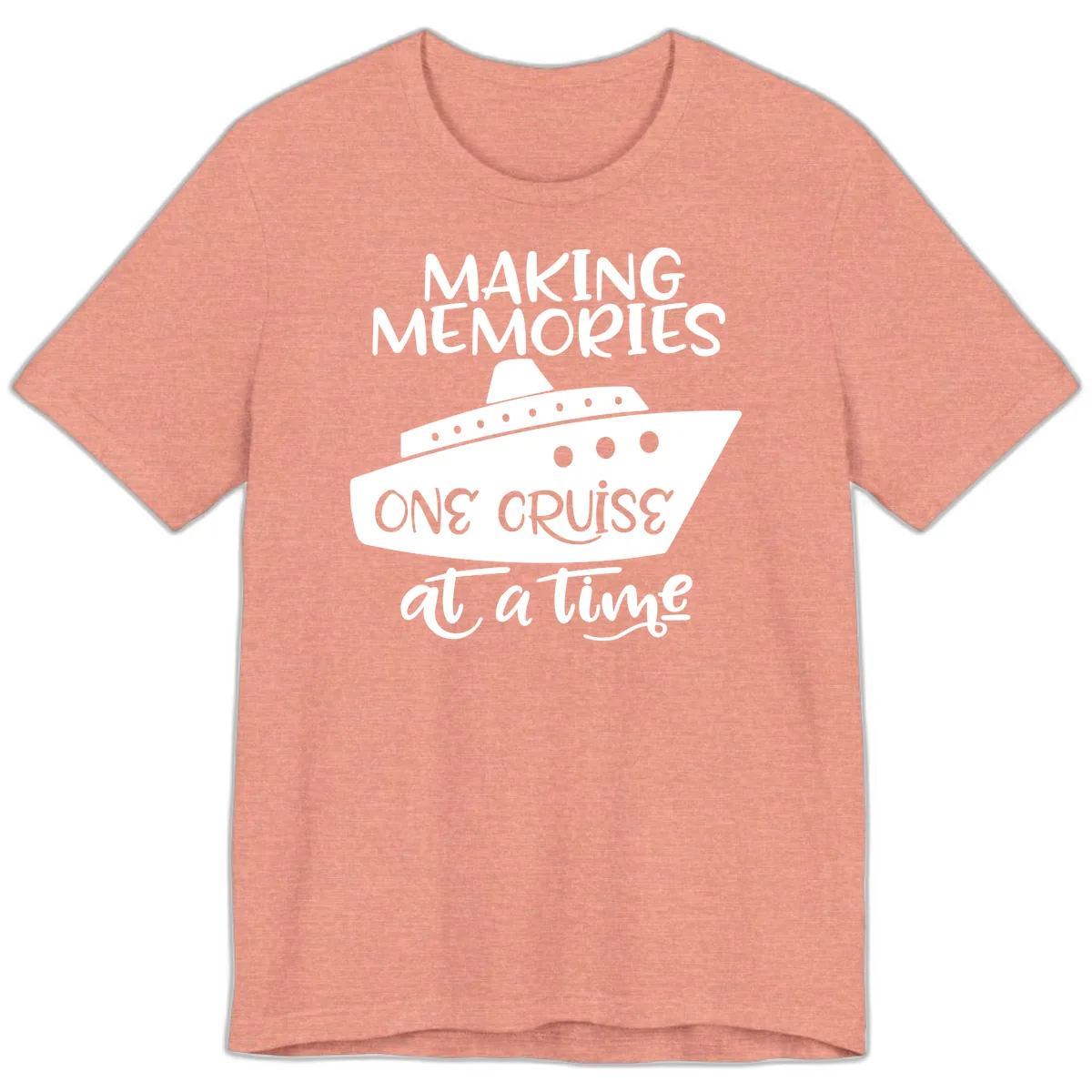 Making Memories One Cruise At A Time Premium T-Shirt in Heather Sunset