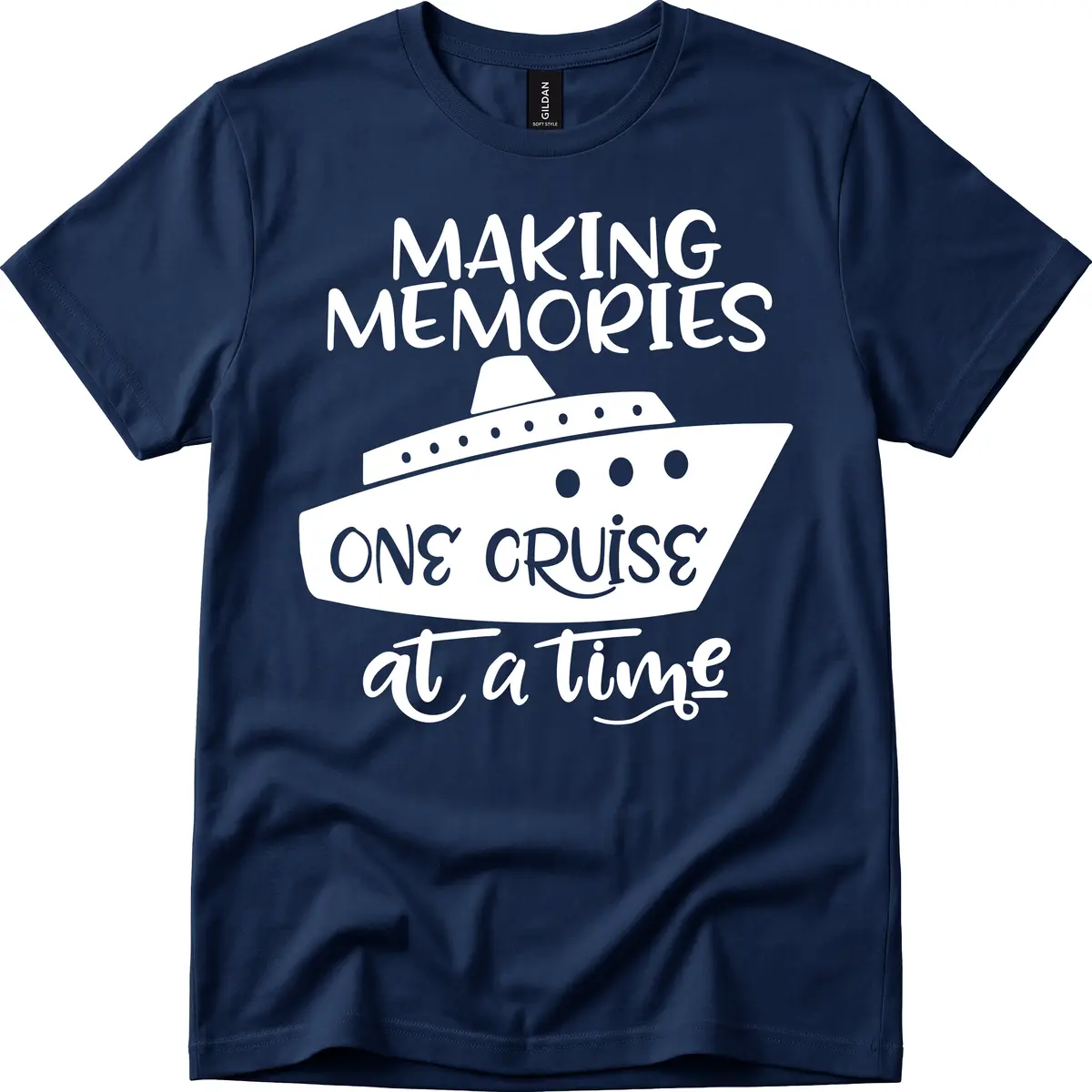 Making Memories One Cruise At A Time T-Shirt in Navy