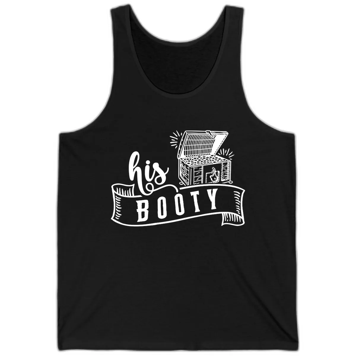His Booty Treasure Chest Cruise Tank in Black