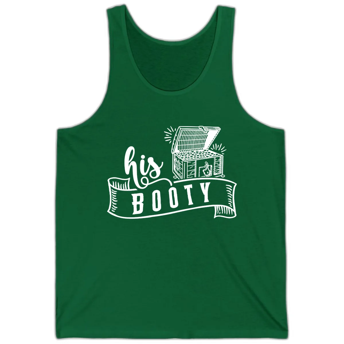 His Booty Treasure Chest Cruise Tank in Kelly