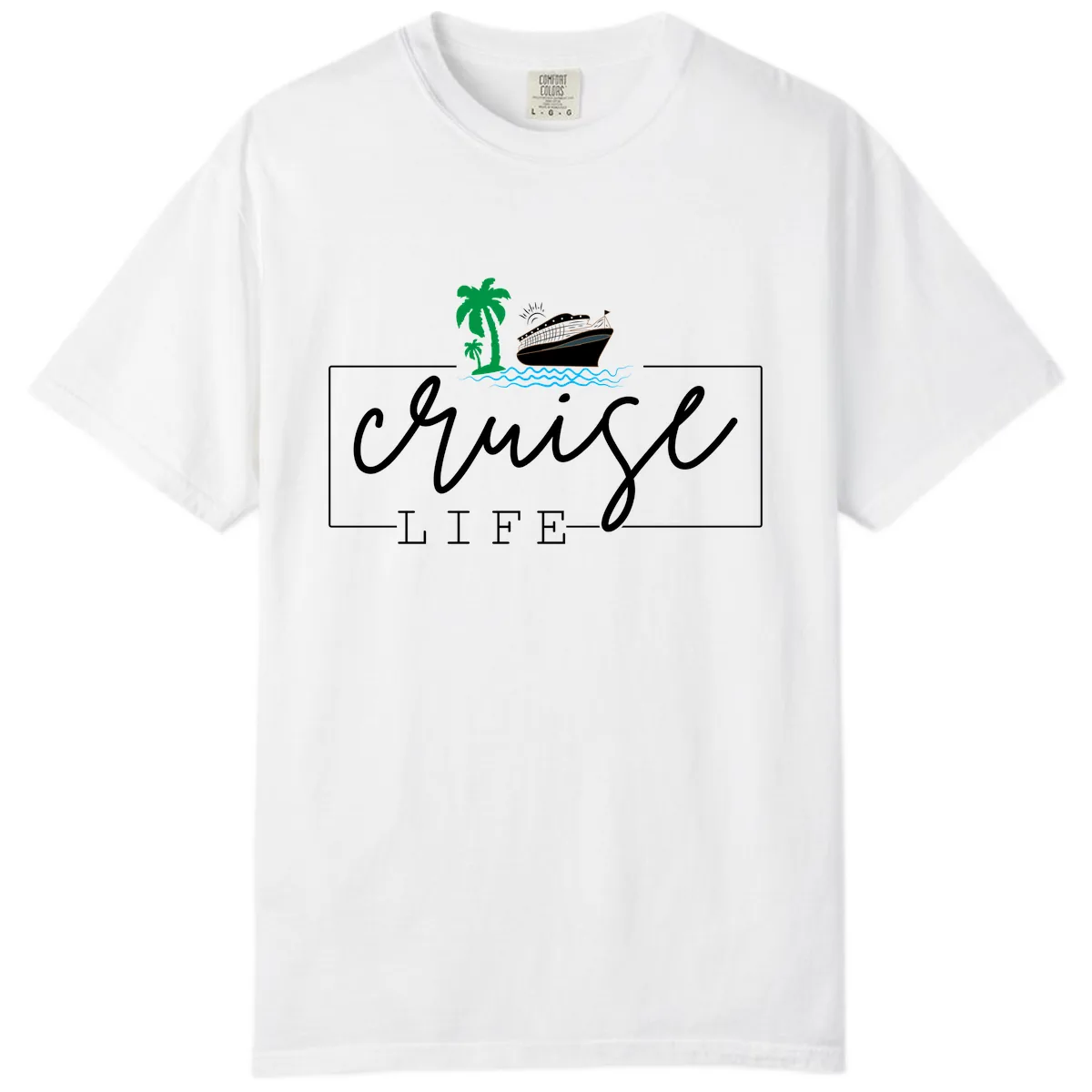 Cruising Life Tropical Getaway Comfort Color in White