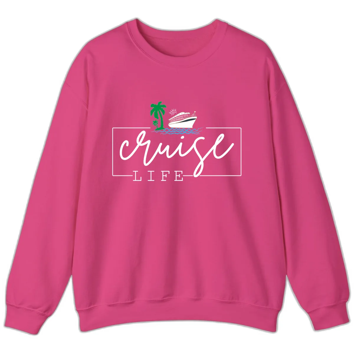 Cruising Life Tropical Getaway Sweatshirt in Heliconia