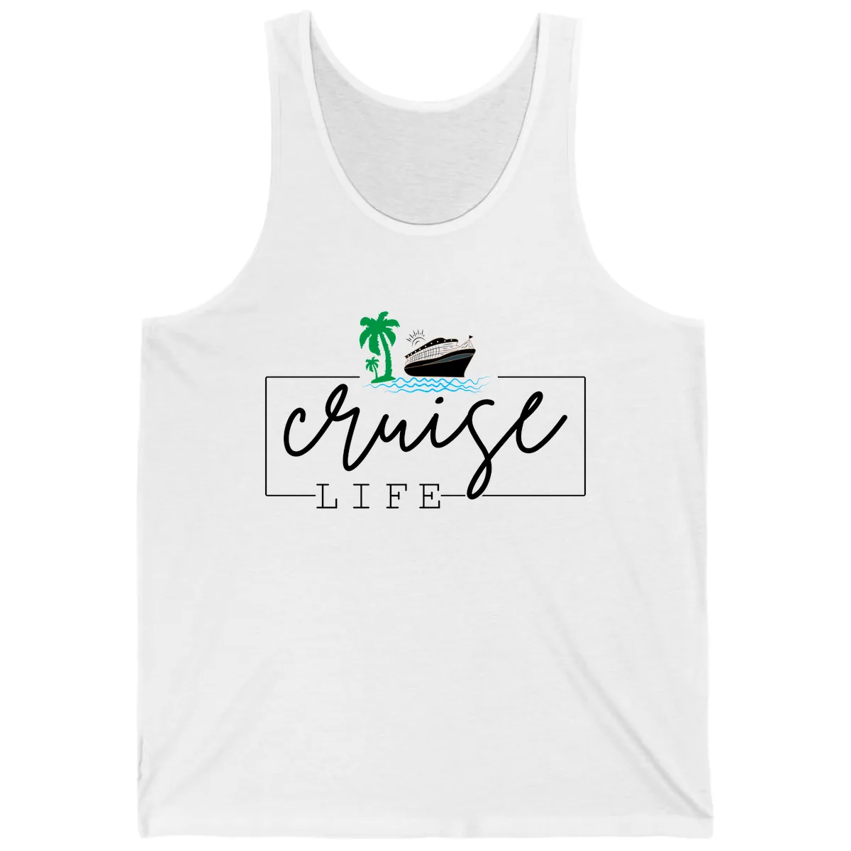 Cruising Life Tropical Getaway Tank in White