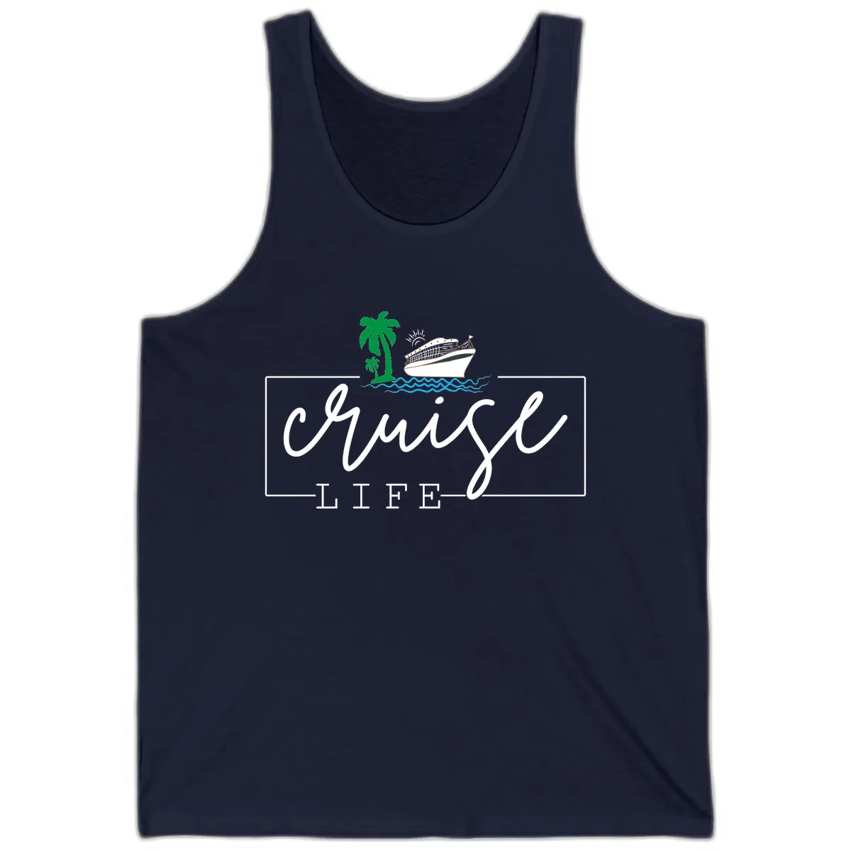 Cruising Life Tropical Getaway Tank in Navy
