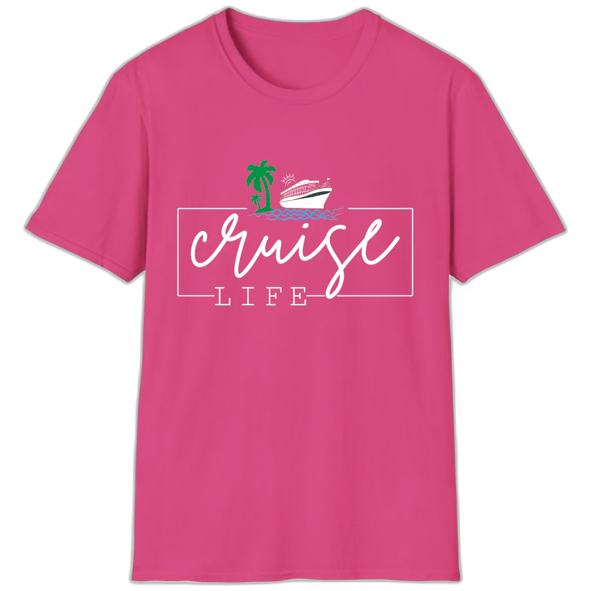 Cruising Life Tropical Getaway T-Shirt in Heliconia