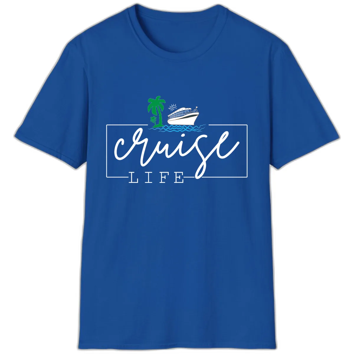 Cruising Life Tropical Getaway T-Shirt in Royal
