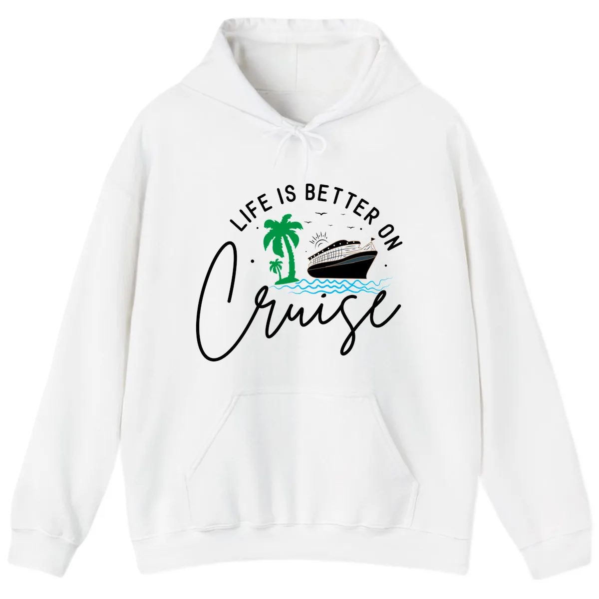 Life Is Better On Chill Hoodie in White
