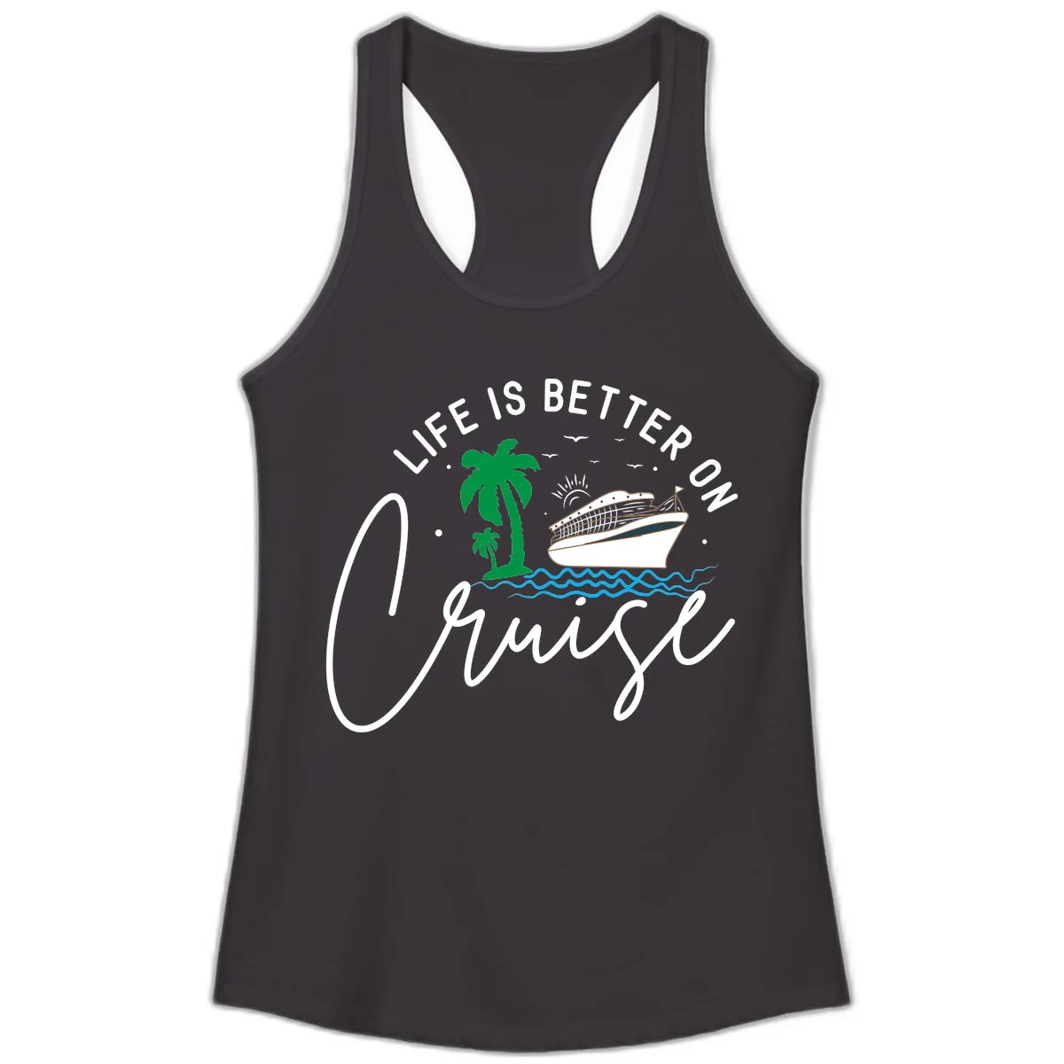 Life Is Better On Chill Ladies Tank in Black
