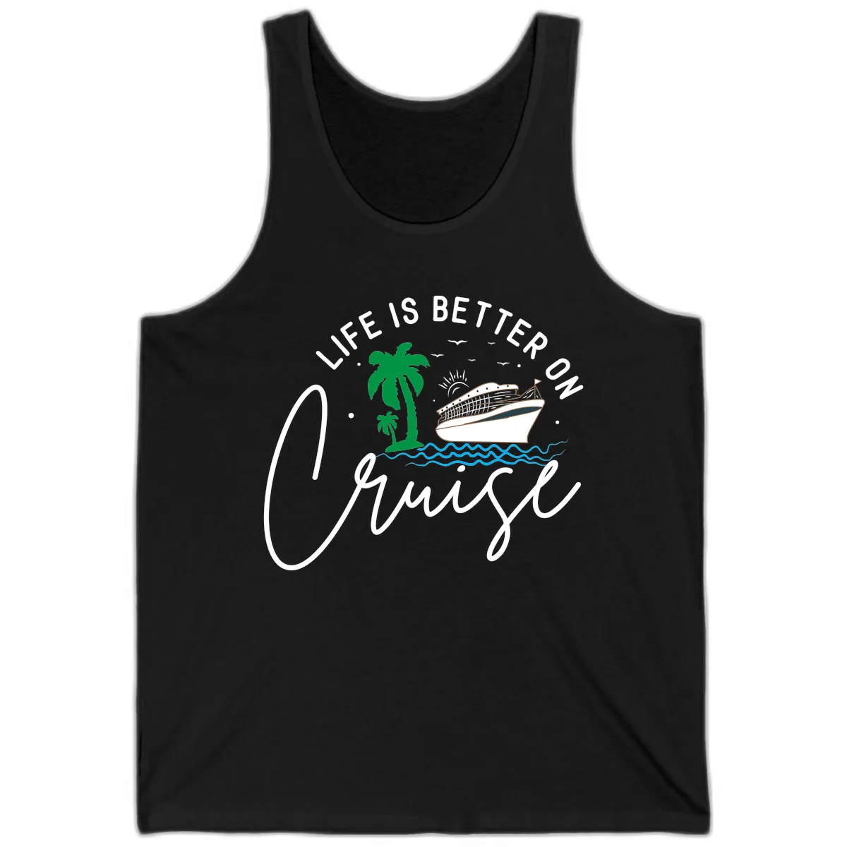 Life Is Better On Chill Tank in Black