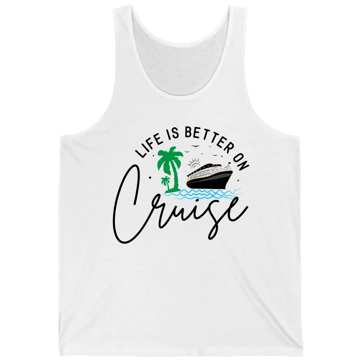 Life Is Better On Chill Tank in White