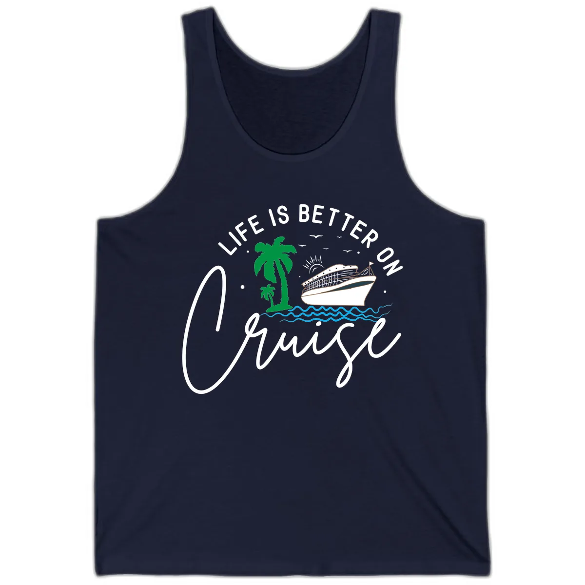 Life Is Better On Chill Tank in Navy