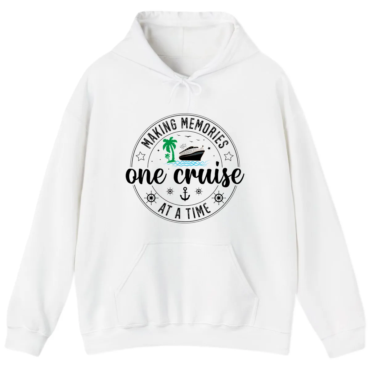 Making Memories One Cruise At A Time Hoodie in White