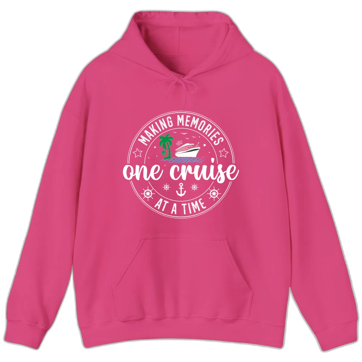 Making Memories One Cruise At A Time Hoodie in Heliconia