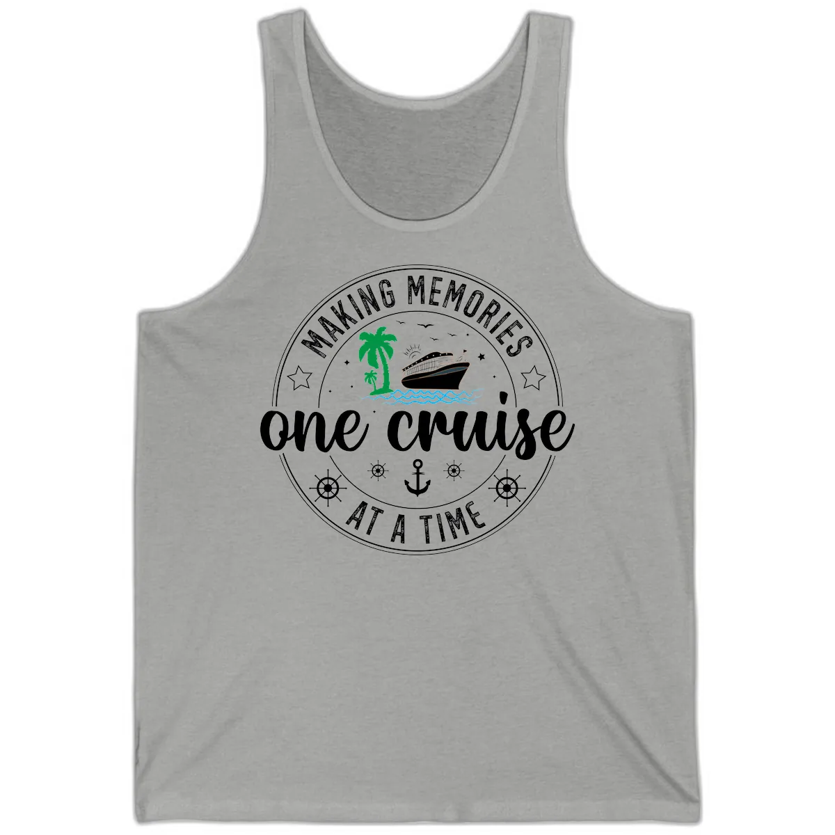 Making Memories One Cruise At A Time Tank in Athletic Heather