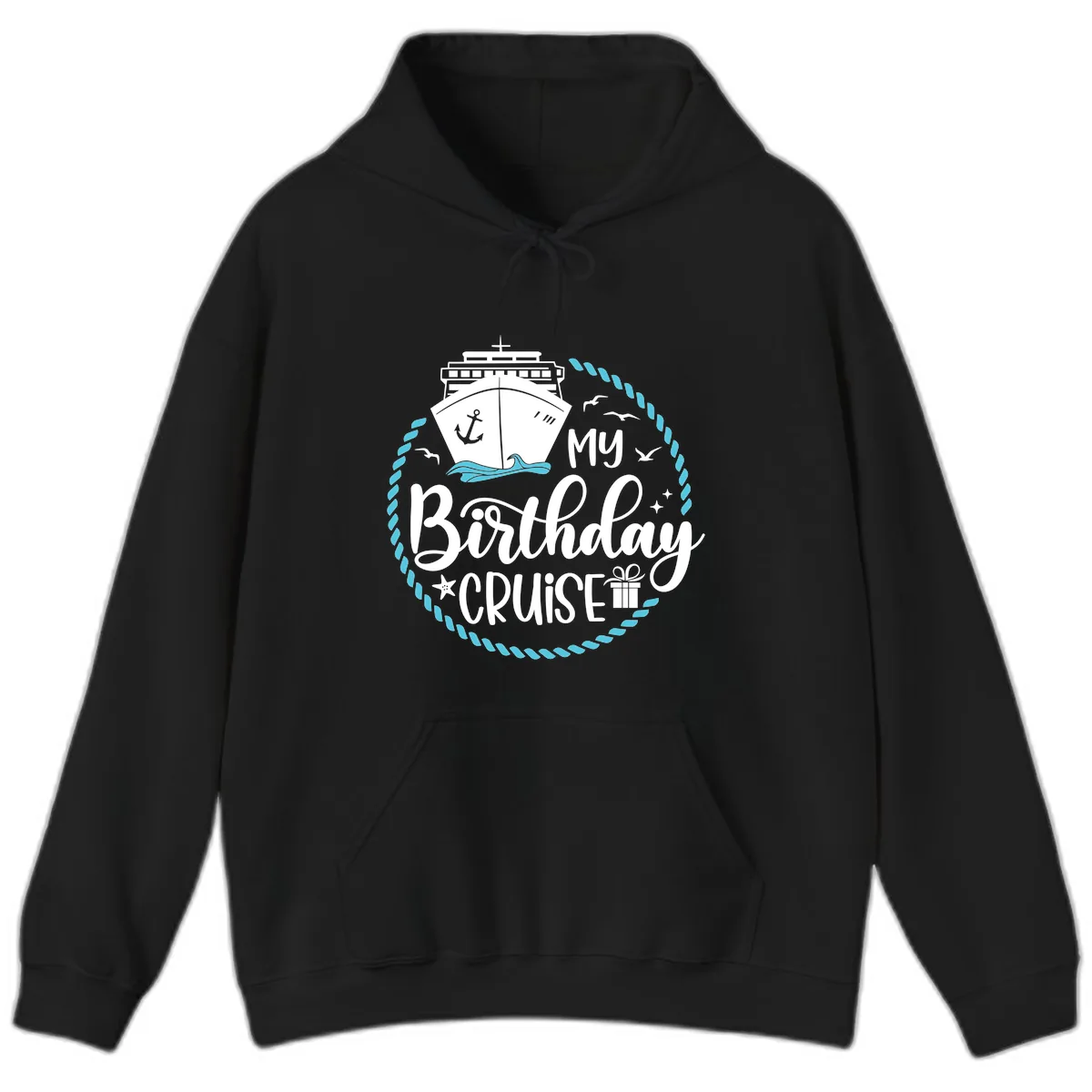 My Birthday Cruise Hoodie in Black