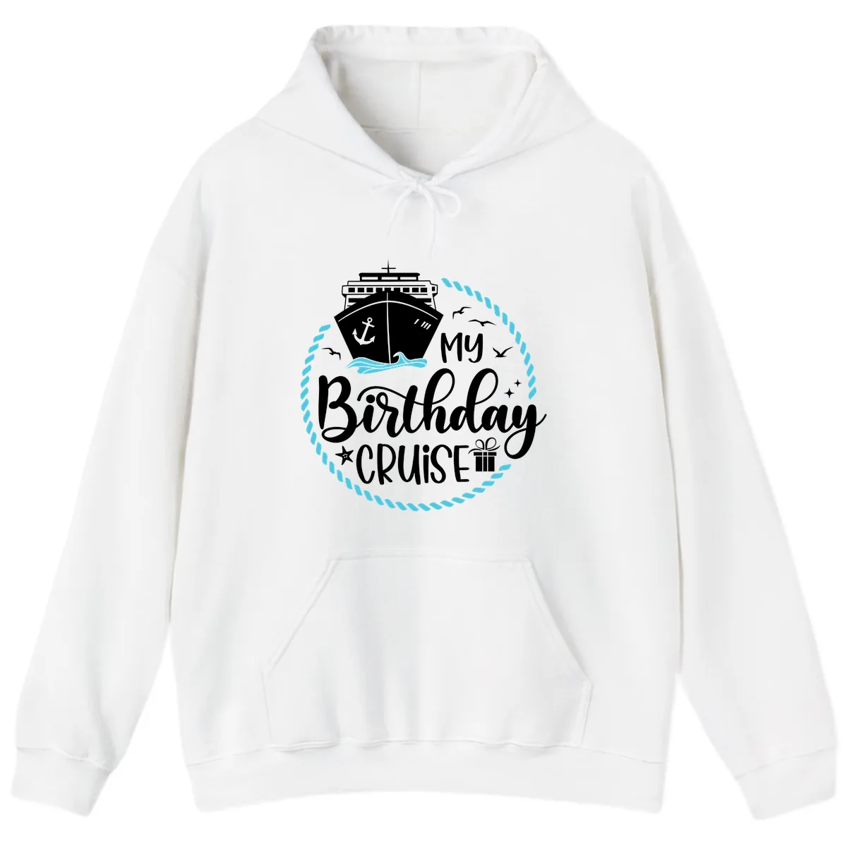 My Birthday Cruise Hoodie in White