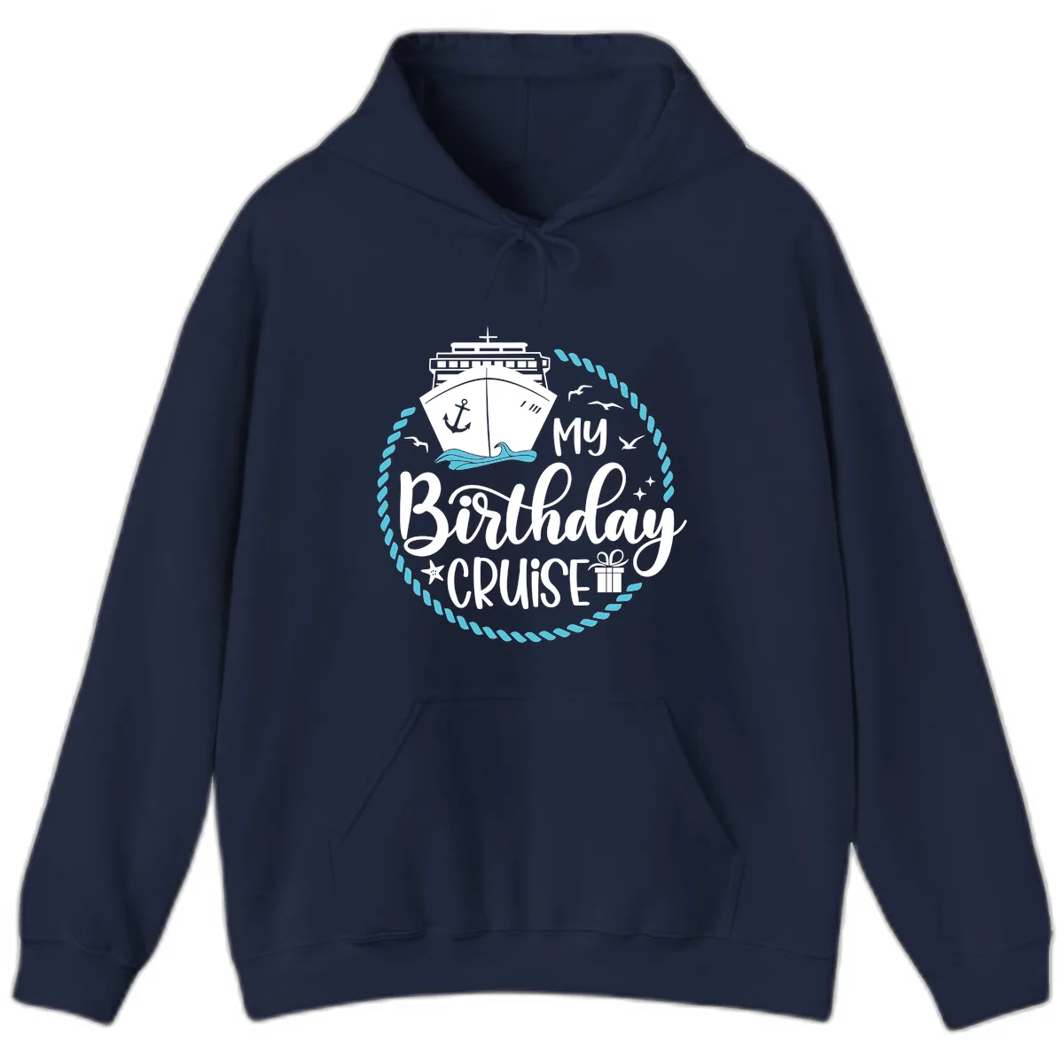 My Birthday Cruise Hoodie in Navy