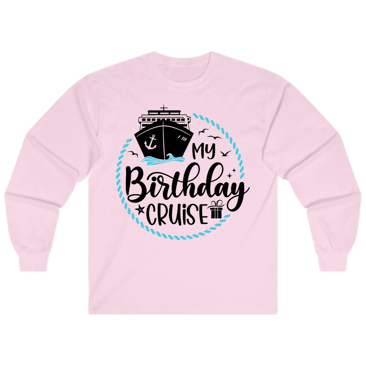 My Birthday Cruise Long Sleeve in Light Pink