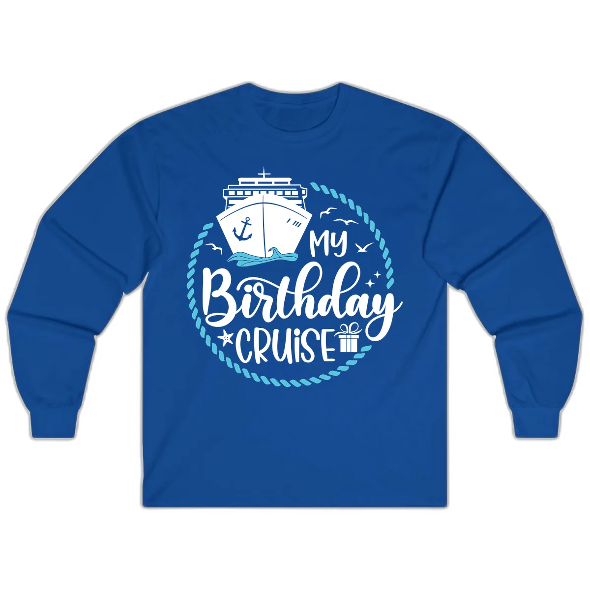 My Birthday Cruise Long Sleeve in Royal