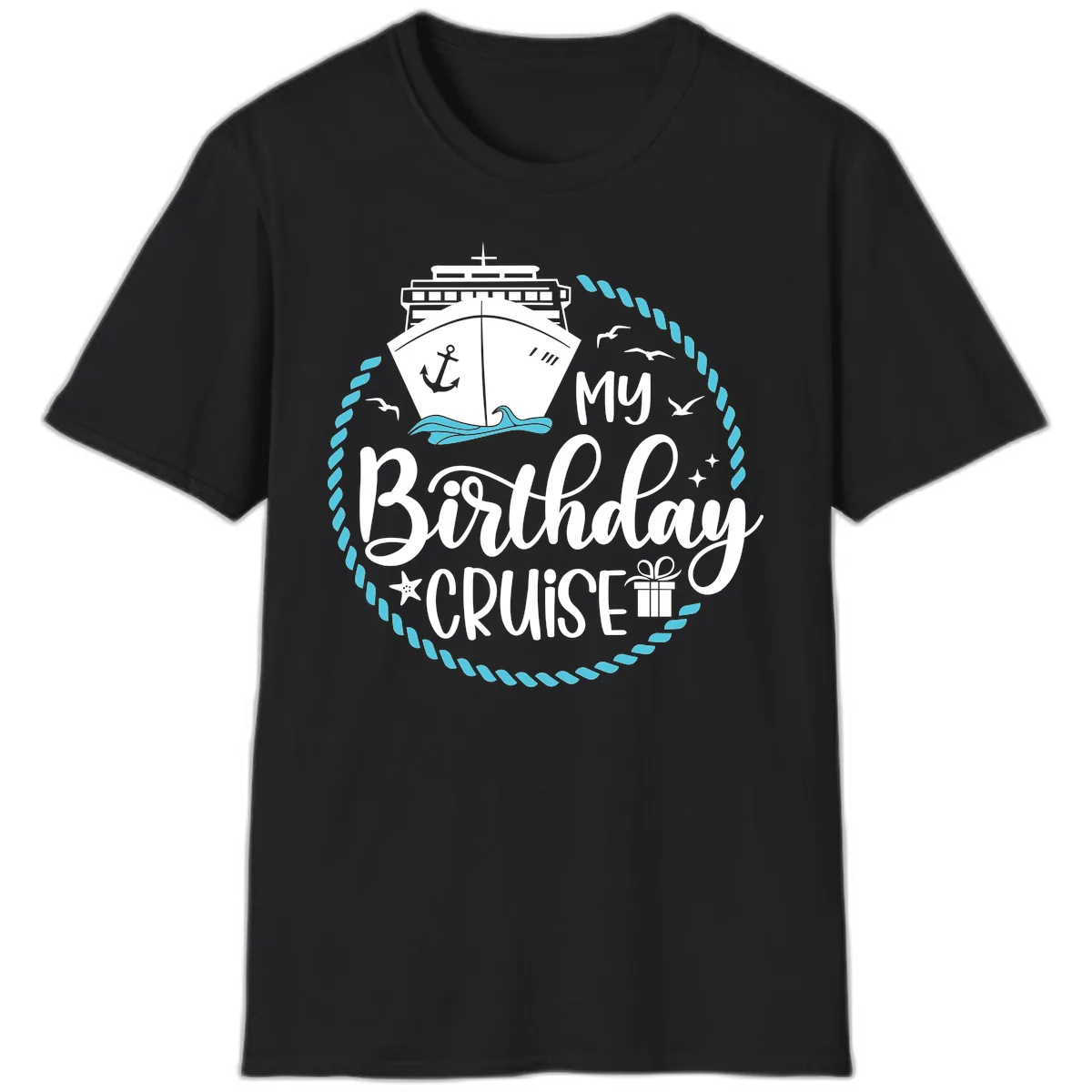 My Birthday Cruise T-Shirt in Black